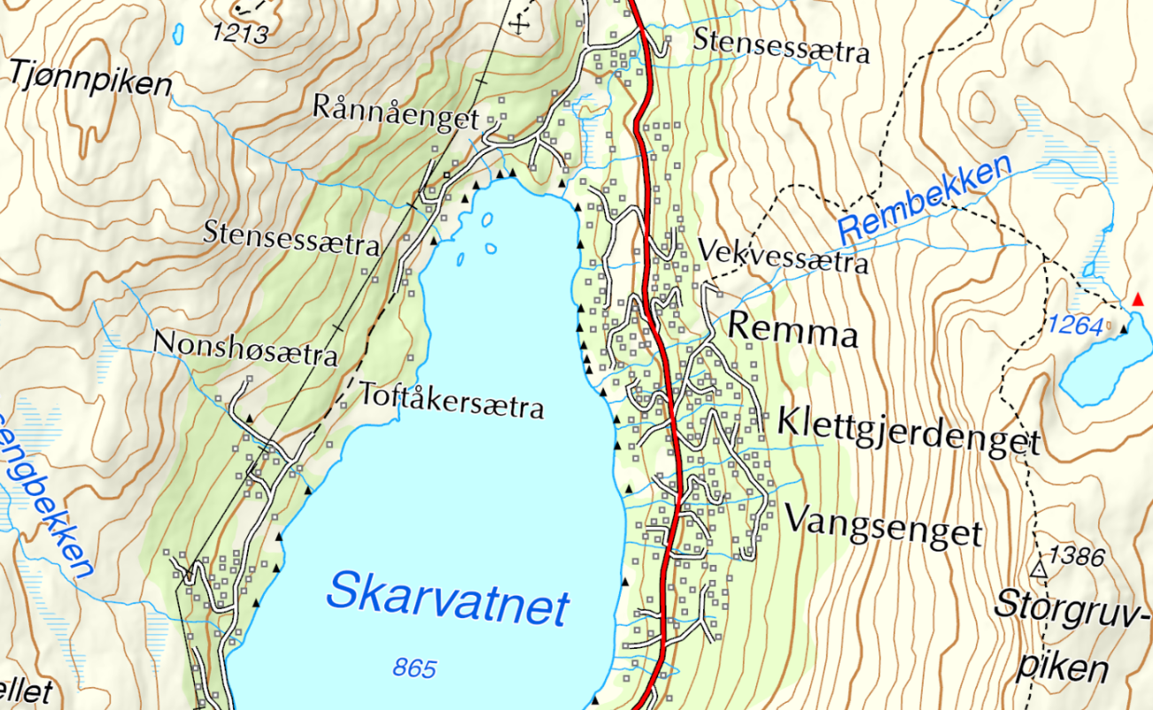 Kart - sånn omtrentlig der Kameratbua er på kartet